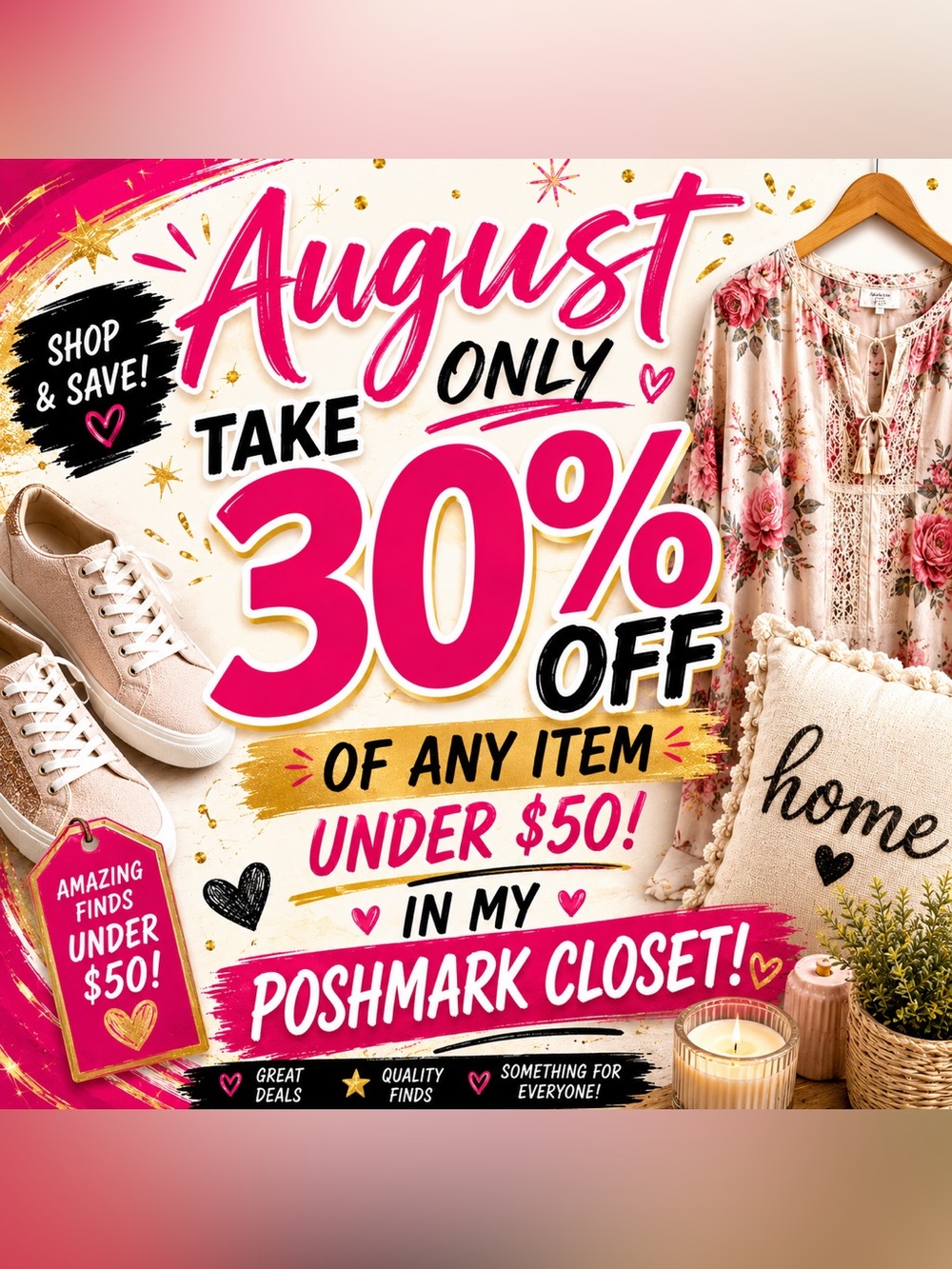 August Only 30% off SALE!!!